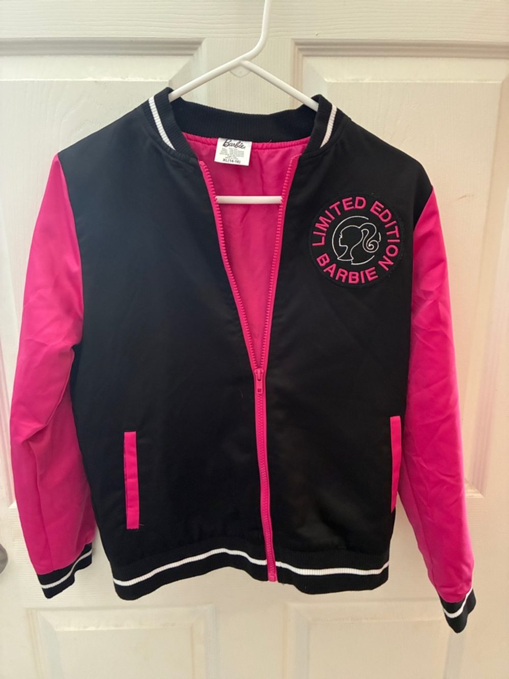 Barbie Black & Hot Pink Limited Edition Bomber Jacket